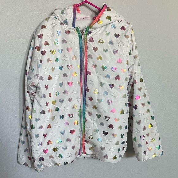 Penelope Mack Multicolor Heart Puffer Jacket - Picture 1 of 3